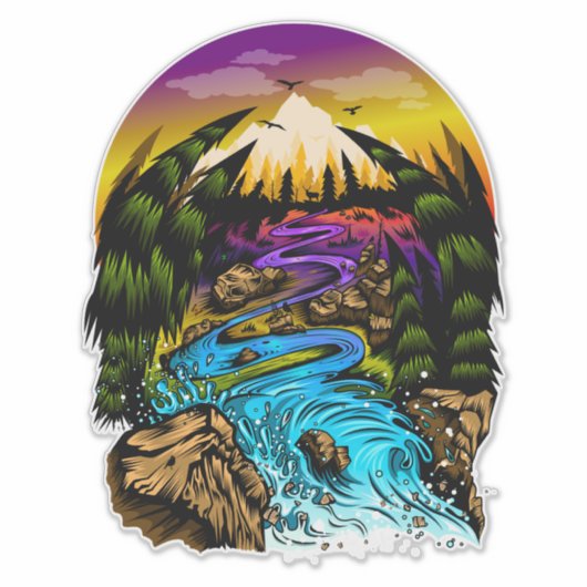 Außenwelt Aufkleber (Vorderseite)