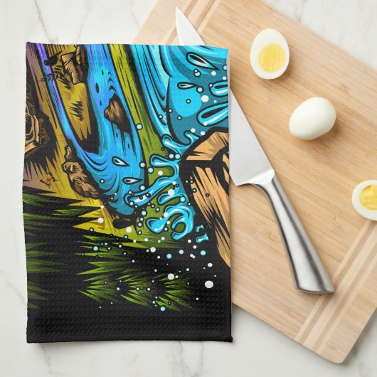 Außenwelt Geschirrtuch (Viertel Falte)