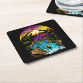 Außenwelt Rechteckiger Pappuntersetzer (angewinkelt)