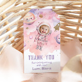 Außenweltraum Girl Astronaut Foto vielen Dank Geschenkanhänger