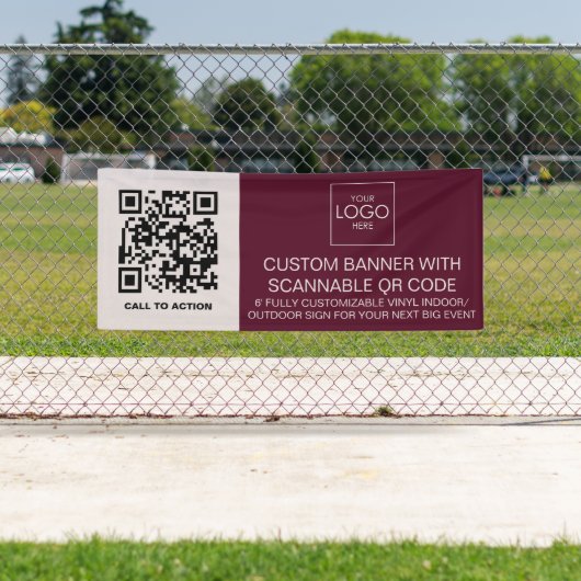 Außenwerbung für Veranstaltungen mit QR-Code Banner (Insitu)