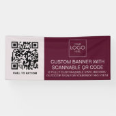 Außenwerbung für Veranstaltungen mit QR-Code Banner (Horizontal)