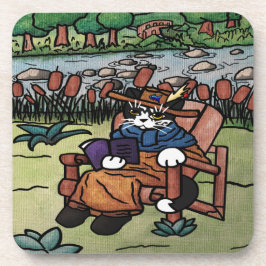 Außenwerbung Gartenkatze Getränkeuntersetzer