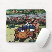 Außenwerbung Gartenkatze Mousepad (Mit Mouse)