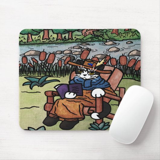 Außenwerbung Gartenkatze Mousepad (Mit Mouse)