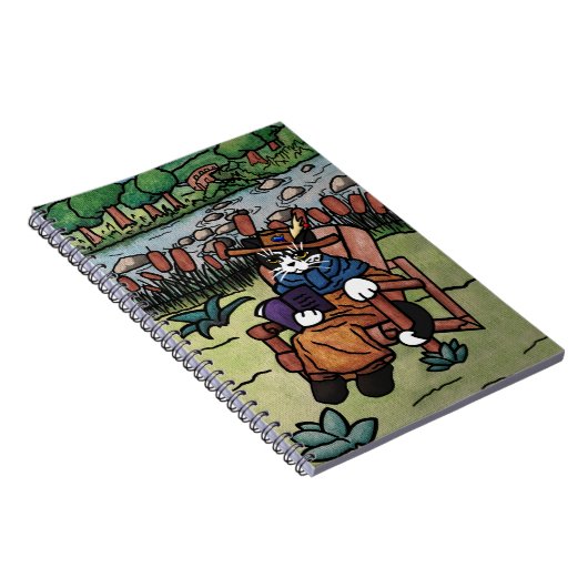 Außenwerbung Gartenkatze Notizblock (Rechte Seite)