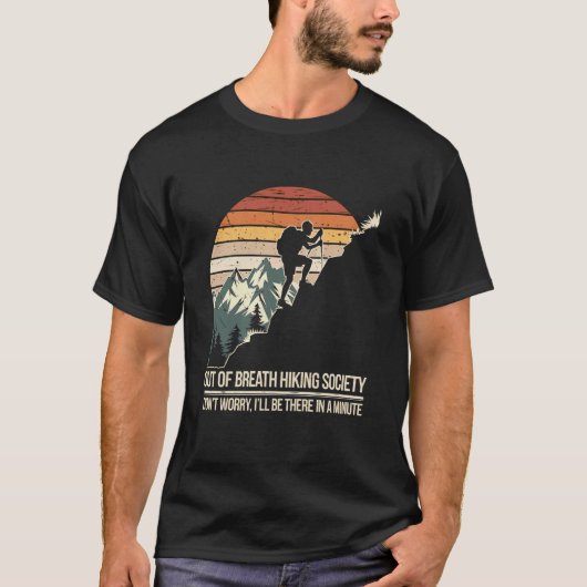 Außer Atem Wander Gesellschaft Tshirt Wanderer Nat (Vorderseite)