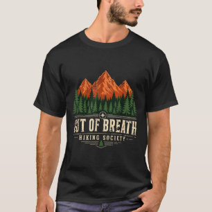 Außer Atem Wanderverein Berg Retro-Natur T-Shirt