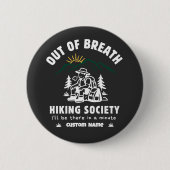 Außer Atem Wanderverein Lustig Retro Button (Vorderseite)