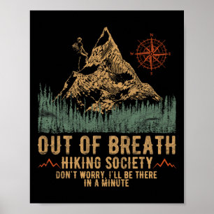 Außer Atem Wanderverein Lustiger Bergsteiger Poster