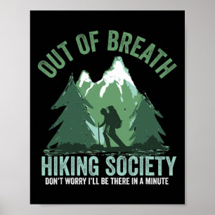 Außer Atem Wanderverein Lustiger Bergwanderer Poster