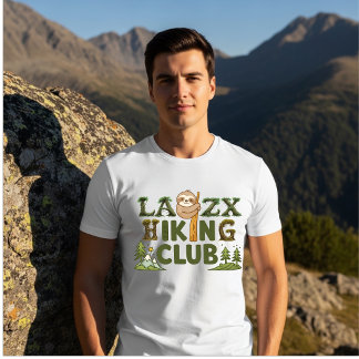 Außer Atem Wanderverein Lustiger Faultier Wanderer T-Shirt