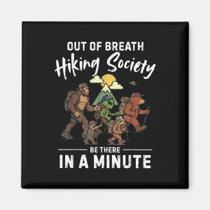 Außer Atem Wanderverein Sasquatch Wandern Lustig Magnet