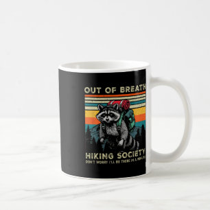Außer Atem Wanderverein Waschbär Wandern Vintage Kaffeetasse