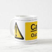 außer Betrieb Kaffeetasse (Vorderseite Links)