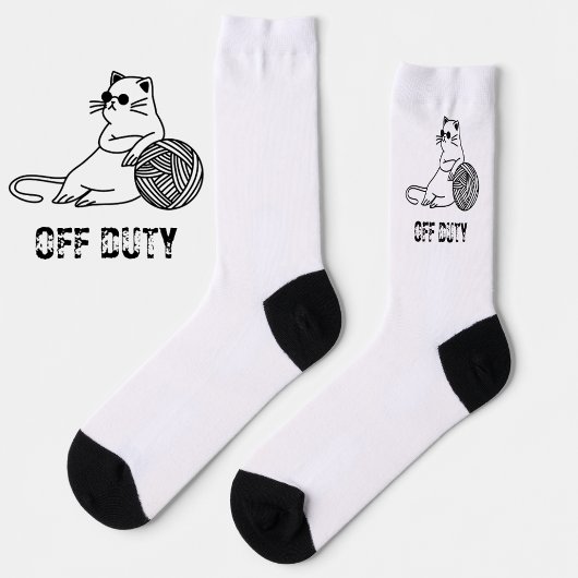 Außer Dienst Faules Katz - Süß und Lustig Langweil Socken
