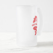 Außer Dienst Frostierter Becher Mattglas Bierglas (VorderseiteRechts)