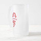 Außer Dienst Frostierter Becher Mattglas Bierglas (Vorderseite Links)