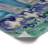 "Außer falschem Tun und richtig tun" von Rumi Poster (Ecke)