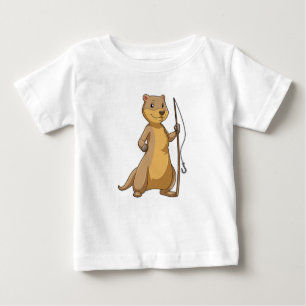 Außer Fisher mit Angelrute Baby T-shirt