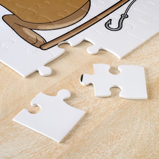 Außer Fisher mit Angelrute Puzzle (Seite)