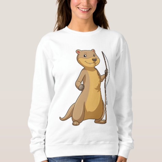 Außer Fisher mit Angelrute Sweatshirt (Vorderseite)