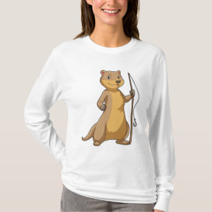 Außer Fisher mit Angelrute T-Shirt