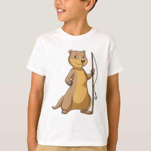 Außer Fisher mit Angelrute T-Shirt