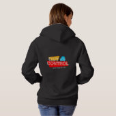Außer Kontrolle – Fette Typografie Statement Desig Hoodie (Schwarz voll)