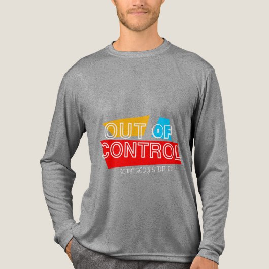 Außer Kontrolle – Fette Typografie-Statement-Desig Tri-Blend Shirt (Vorderseite)