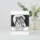 Außer Kuchen Postkarte (Stehend Vorderseite)