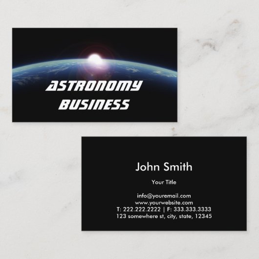 Außer-Raum-Astronomie-Visitenkarte Visitenkarte (Vorne/Hinten)