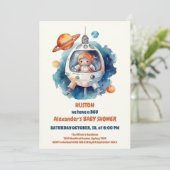 Außer-Space-Baby-Dusche in Houston haben wir einen Einladung (Stehend Vorderseite)