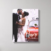 Außerdem, Modernes Script ・ Benutzerdefiniertes Fo Leinwanddruck (Vorderseite)