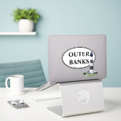 ÄUSSERE BANKEN AUFKLEBER (Laptop auf Schreibtisch)