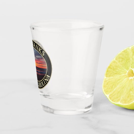 Äußere Banken Sonnenaufgang in Kitty Hawk, North C Schnapsglas (Rechts)