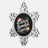 Äußere Belichtung Experte Weihnachtsbeleuchtung De Schneeflocken Zinn-Ornament (Rechts)