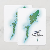 Äußere Hebriden - Schottland-Karte (Vorne/Hinten)