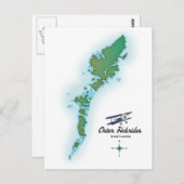 Äußere Hebriden - Schottland-Karte Postkarte (Vorne/Hinten)