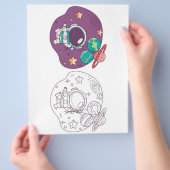 Äußere Raumfärbeseite Flyer (Hand)