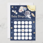 Äußere Space Baby Dusche Bingo Game Card Einladung (Vorderseite)