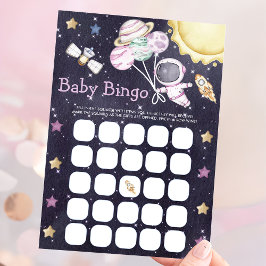 Äußere Space Baby Dusche Bingo Game Card Einladung