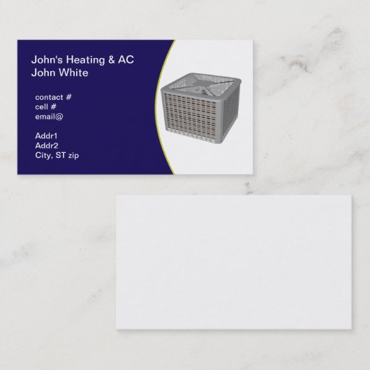 äußere Wärmepumpe Visitenkarte (Vorne/Hinten)