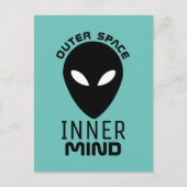 Äußere Weltrauminnenkentum, außerirdische Alien Postkarte (Vorderseite)