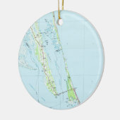 Äußeres Bank-NordNorth Carolina Map (1985) Keramik Ornament (Links)