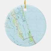 Äußeres Bank-NordNorth Carolina Map (1985) Keramik Ornament (Hinten)