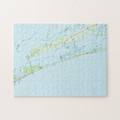 Äußeres Bank-NordNorth Carolina Map (1985) Puzzle (Horizontal)