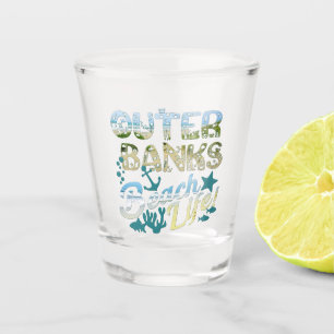 Äußeres Banks Beach Life Schnapsglas