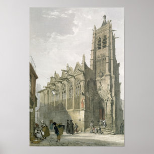 Äußeres der Kirche von St. Severin, Paris Poster