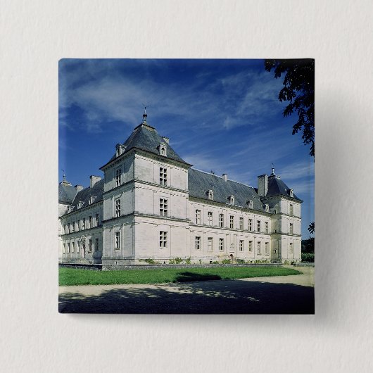 Äußeres des Chateaus, errichtetes c.1546 Button (Vorderseite)
